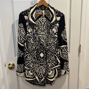 Free people sweater asymmetrical jacket